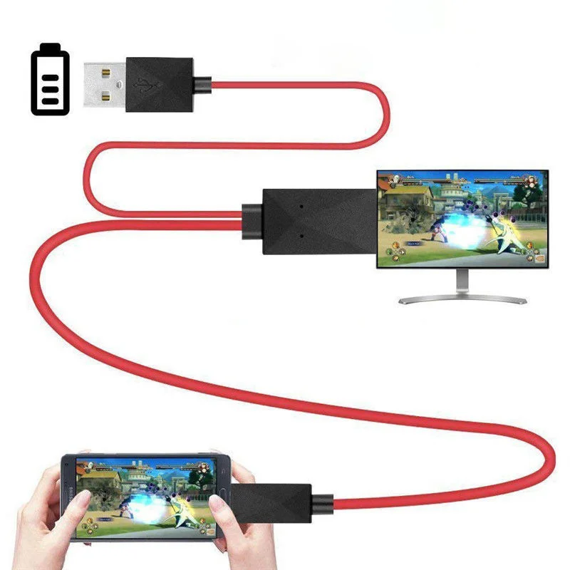 Micro USB To HDMI 1080P HDTV Cable For Samsung S5/S4/S3 NOTE3 11 Pin TV Cable Adapter Converter For TV Home Theater System