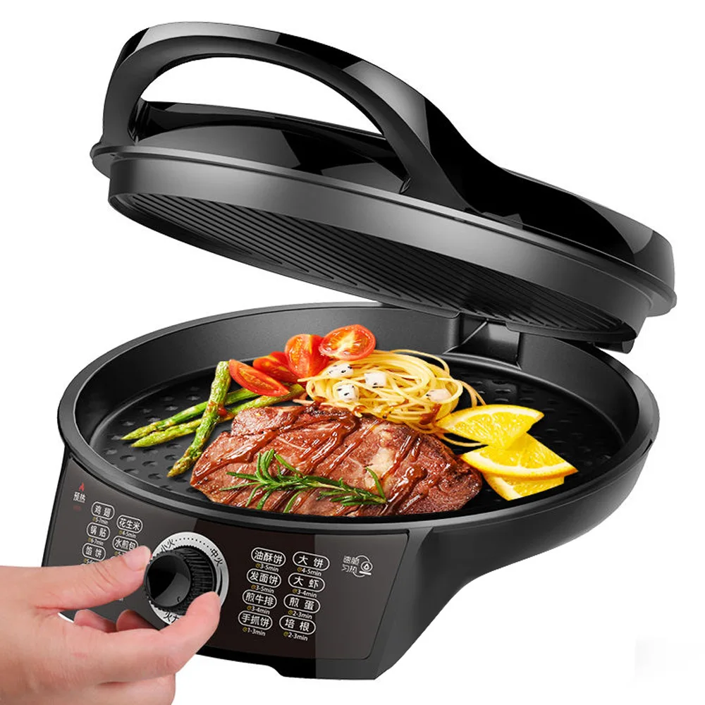 Double-sided Heating Electric Baking Pan Crepe Maker Intelligent Pancake Machine Panela De Fritar Salgado Elétrica Panquequera