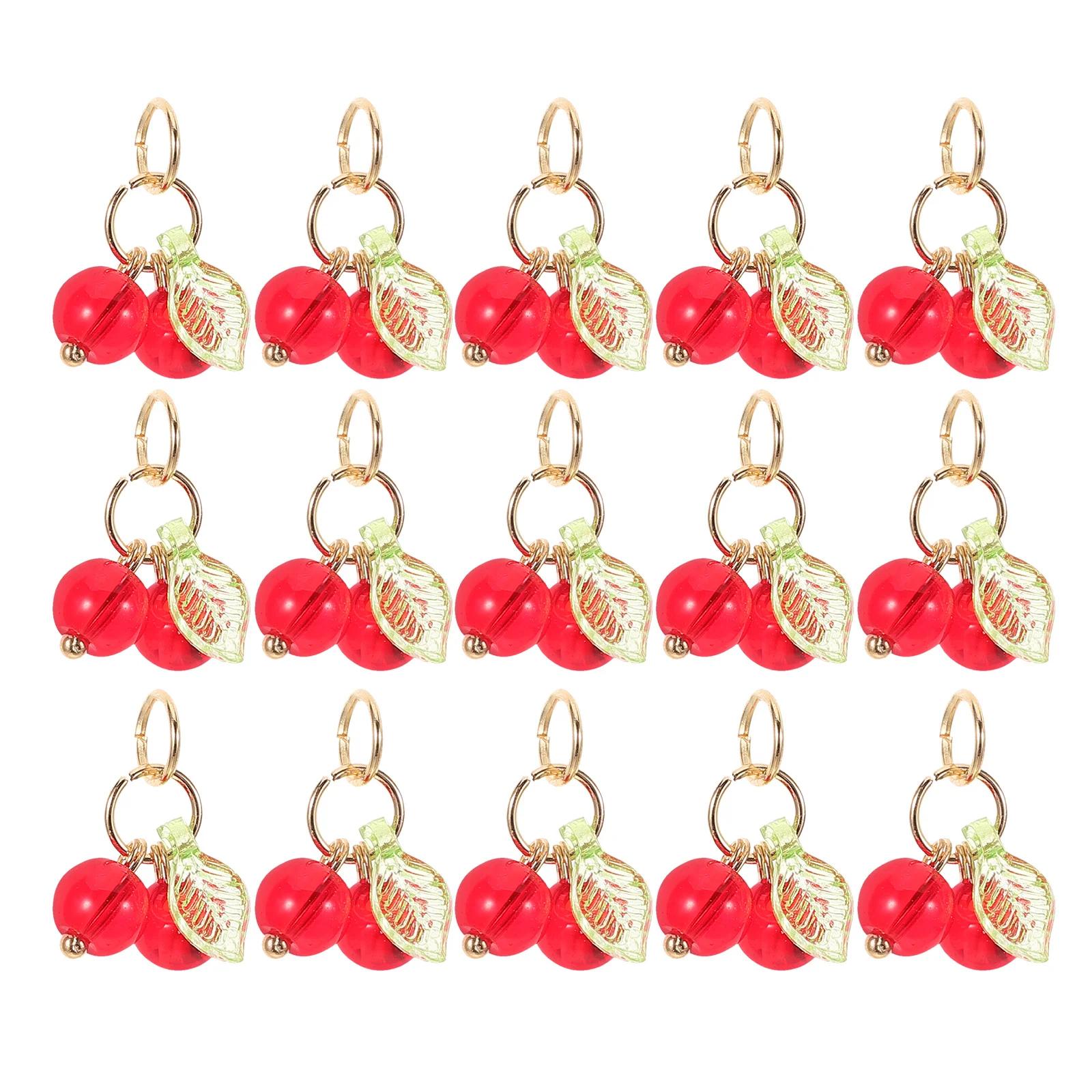 

20Pcs Red Cherry Resin Charms Fruit Beads DIY Craft Jewelry Accessories for Necklaces Bracelets Earrings Cherry Charms