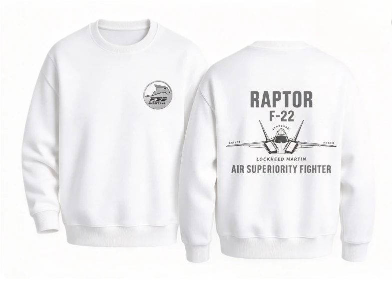 2026 new Front Back Dual Aircraft Line Art Graphic Crewneck Sweatshirt Unisex Aviation Style Loose Pullover Top