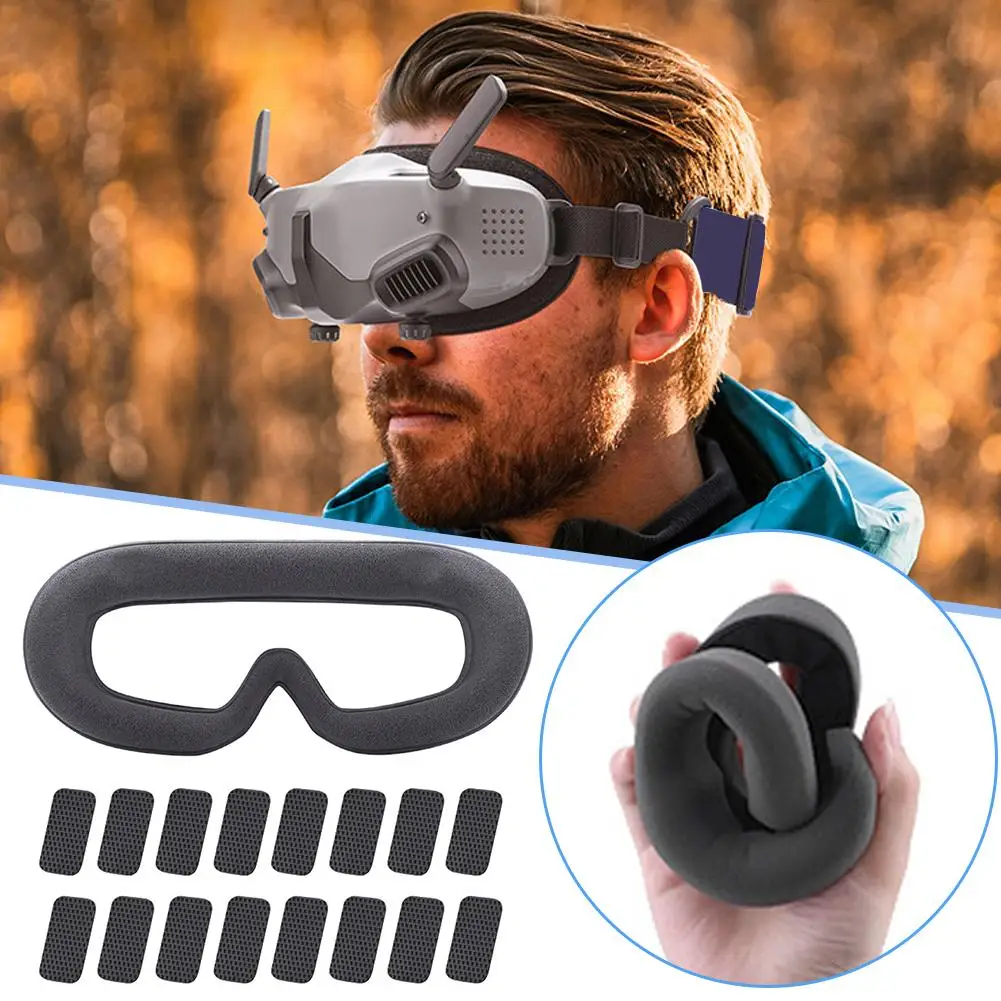 New Drone Goggles Face Plate Replacement Kit For DJI Avata 2 Goggles 3 Face Mask Cover Drone Flight Glasses Sponge Foam Eye H4K6