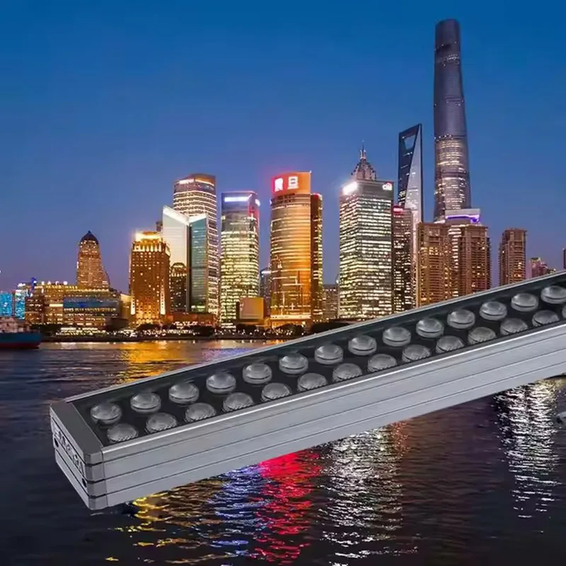 في الهواء الطلق وحدة إضاءة LED جداريّة غسالة IP65 مقاوم للماء 18 واط 36 واط 72 واط RGB LED الخطي غسالة ضوء للمبنى المعماري واجهة الإضاءة