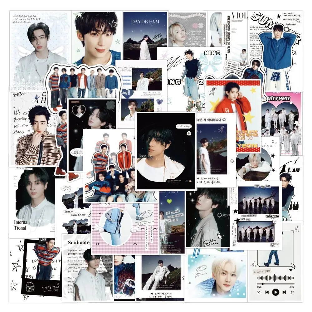 30 قطعة مجموعة فريق موسيقى البوب الكورية الجديدة kpop HEESEUNG JAY JAKE SUNGHOON JUNGWON NI-KI ملصقات حقيبة ظهر للحفلات بالجملة #2