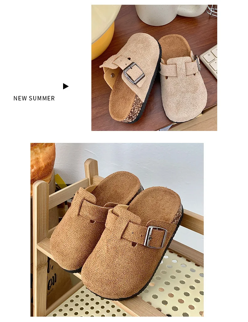 Kinder-Freizeitpantoffeln Frühling Sommer 2026 Modische Bequeme Slip-On Hausschuhe für Jungen und Mädchen Coole Kinder-Flachschuhe – Detail 6