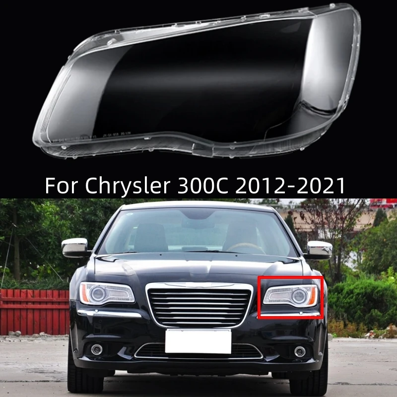 

For Chrysler 300C 2012-2021 Car Accessories Headlamp Cover Transparent Lampshade Front Headlight Shell Plexiglass