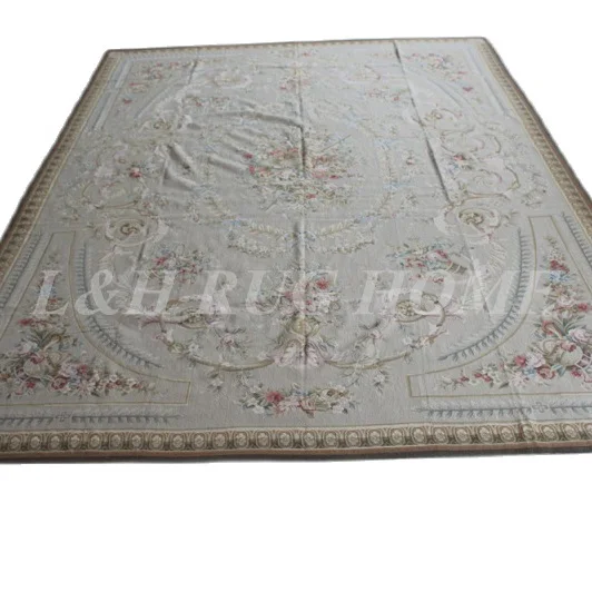 

Free shipping 10+15K 8.9'X12.2' classical needlepoint rugs, 100% New Zealand wool rugs, rice stitched hand knotted