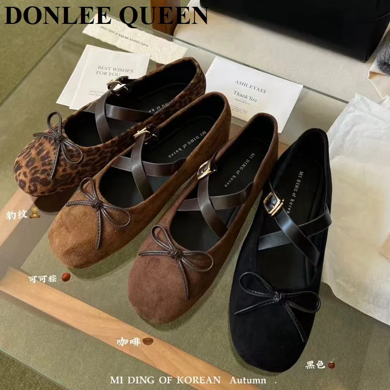 

Elegant Shoes Woman Flats Shallow Soft Casual Loafers Female Sneakers Round Toe Dress Ballerina Mary Jane Shoes New Autumn Mujer
