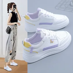 Moda feminina tênis plataforma sapatos esportivos branco tênis de corrida chunky tênis sapatos de tênis feminino cesta