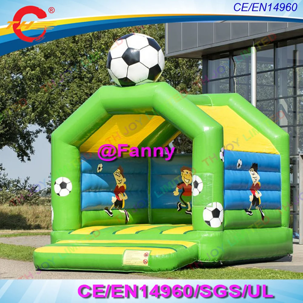 

4x4m soccer jumper Bounce House inflatable bouncer, kids party inflatable bouncy castle, free air ship to door