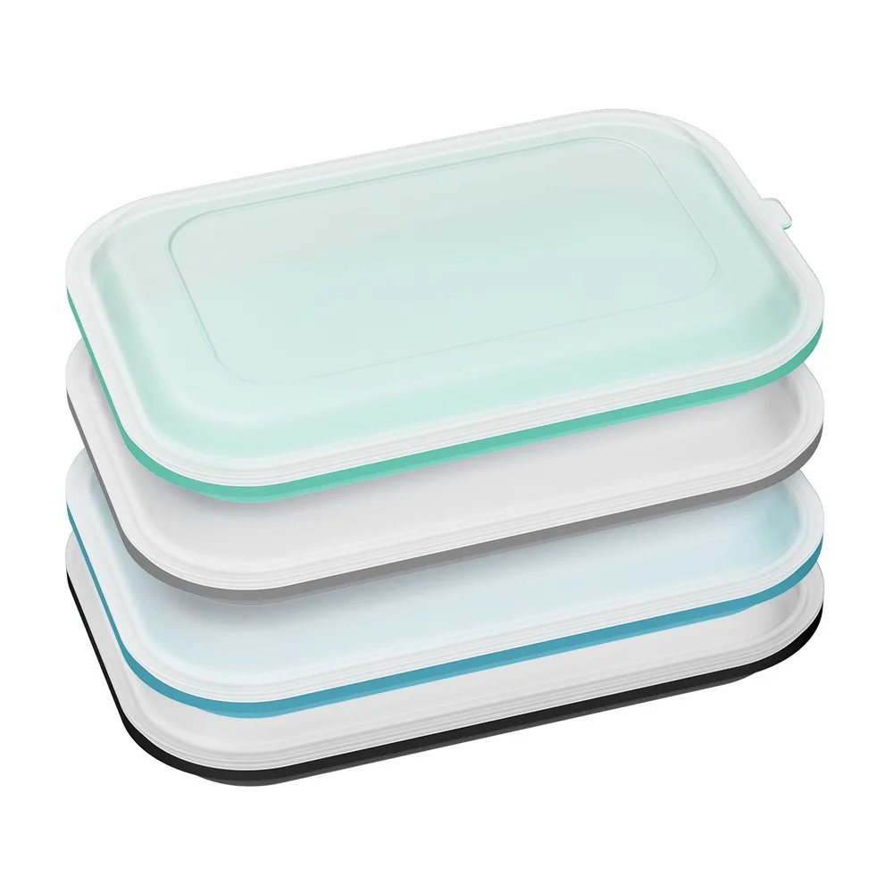 Compartimentos de Almacenamiento para Refrigerador de 4 Colores para Frutas y Verduras, Cajas Reutilizables para Empacar Alimentos y Carne Congelada