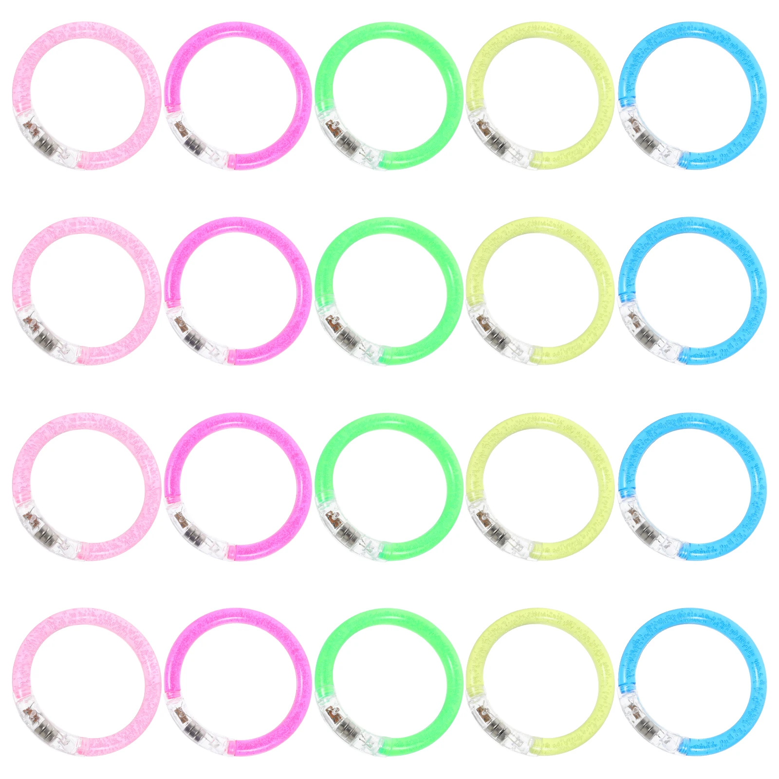 

20 Pcs Bracelets Neon Night Light Party Supplies Neon Decorations Glowing Toys Green Yellow Purple