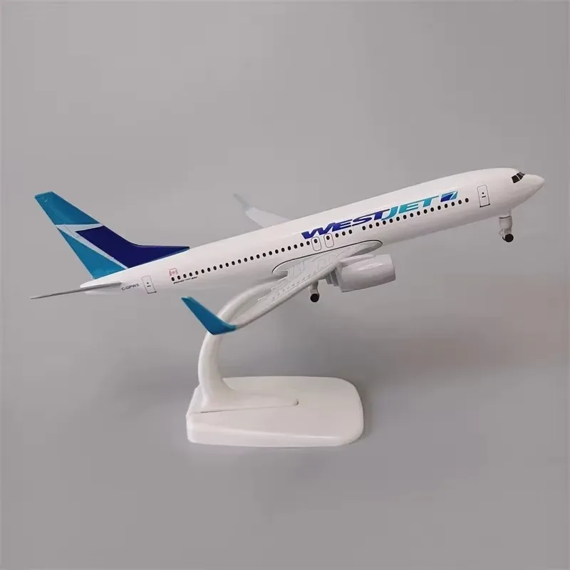 

20cm Alloy Metal CANADA Air WESTJET WEST JET Airlines Boeing 737 B737 Airways Diecast Airplane Model Plane Aircraft with Wheels