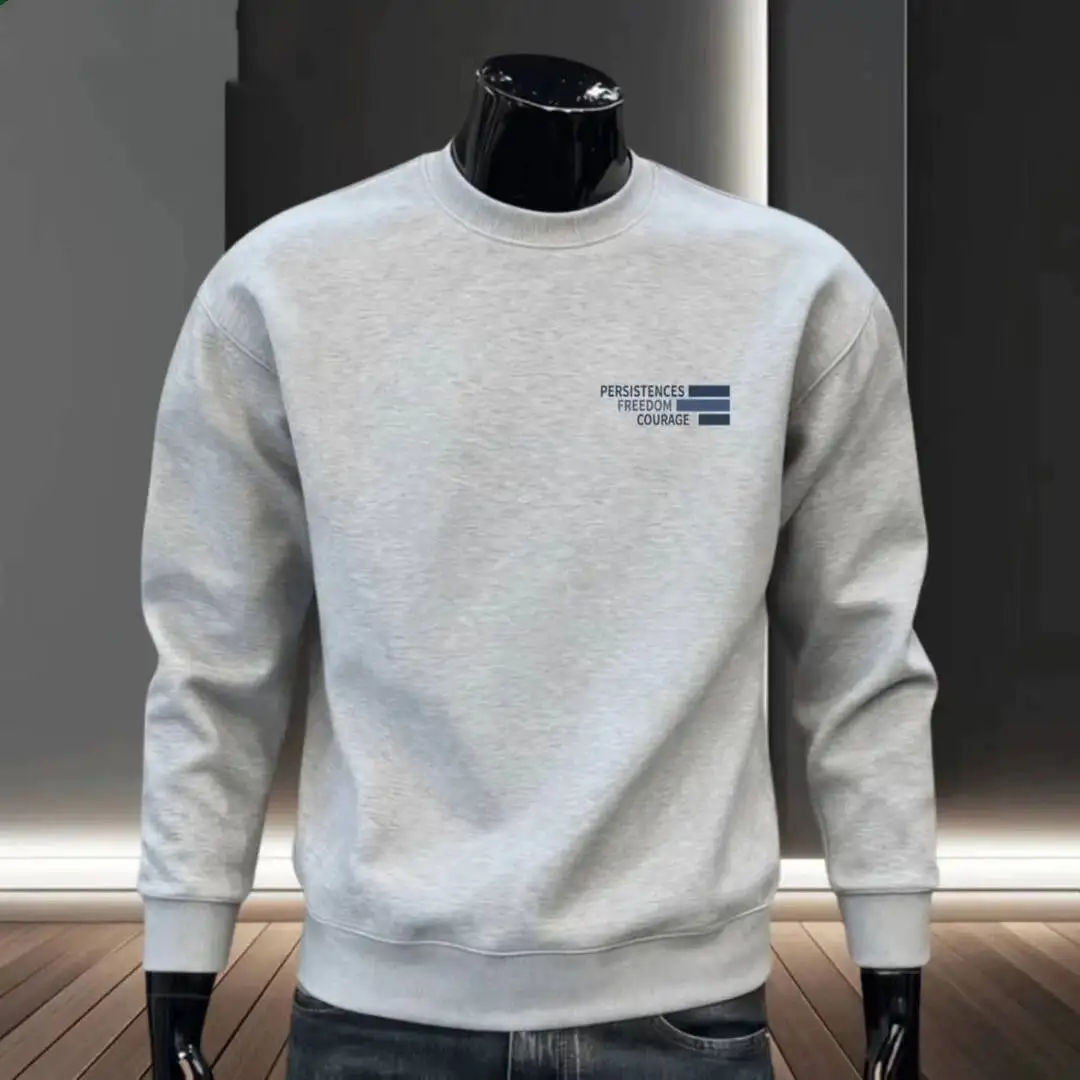 

Толстовка из плотного хлопка свободного покроя, осень-зима, модный универсальный топ, молодежный длинный све, круглый Ne