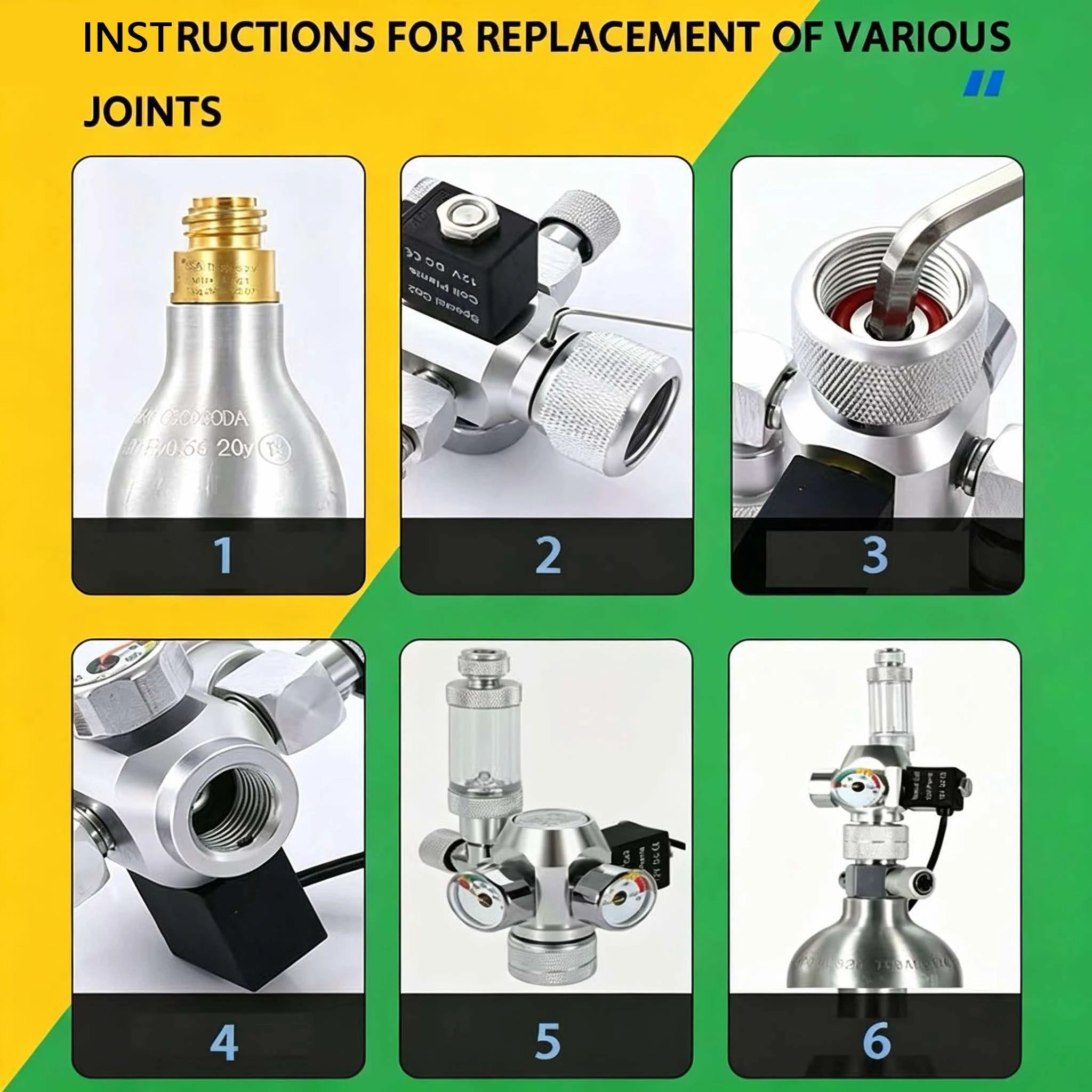 Aquarium CO2-Regler Elektromagnetisches Ventil Blasenzähler Fischbecken CO2-Steuerungssystem Fischbecken CO2-Druckminderungsventil – Detail 13