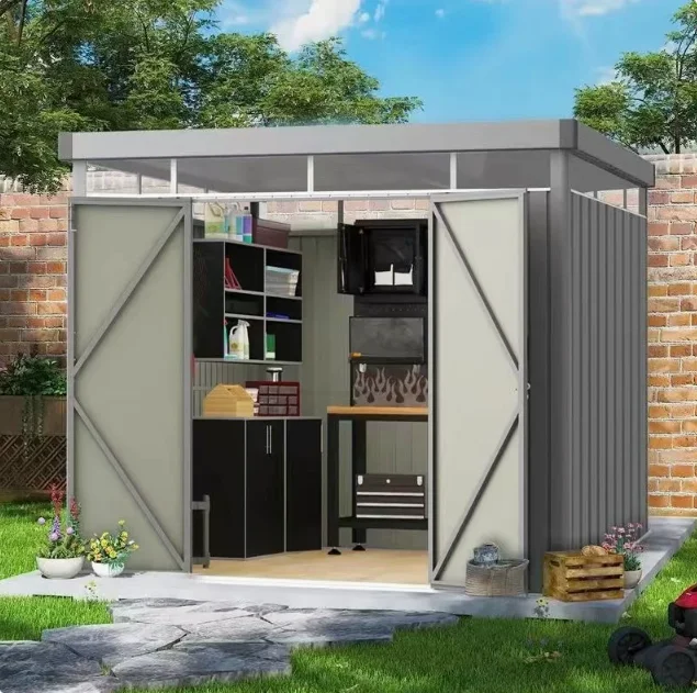 

Многофункциональный популярный ветро- и влагозащищенный сборный домик-сарай для сада, уличный хозблок для хранения инструментов