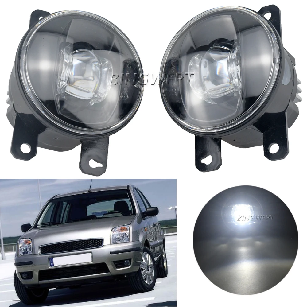 2PCS Fog Light Assembly For Ford Fusion Estate JU 2002 2003 2004 2005 2006 2007 2008 Front Bumper LED Fog Lamp