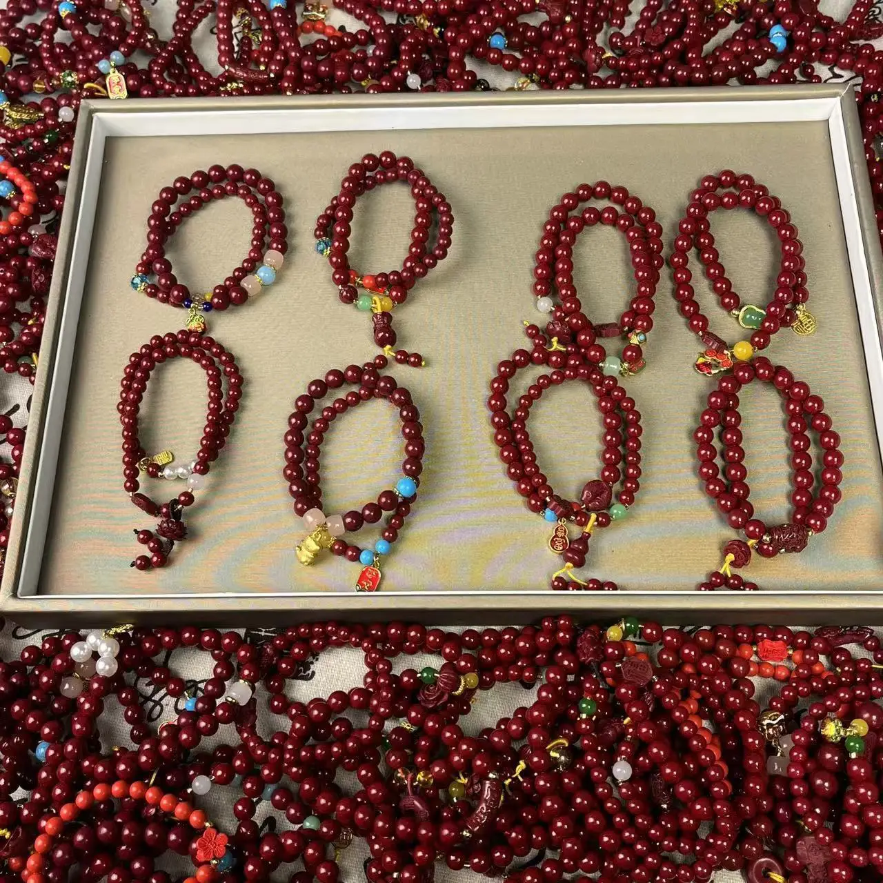 

15pcs Lucky Charm Bracelet Set for Good Fortune Positive Energy Protection