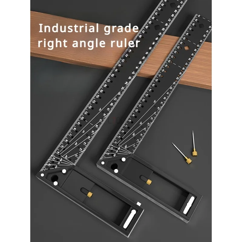 

Industrial High Precision Measuring Angle Rulers 45/90 Degree Carpentry Position Marking Specific Carbon Steel Right Angle Ruler