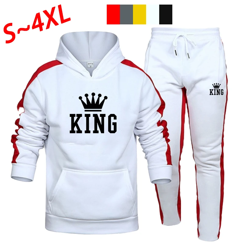 

Men's sportswear jogging wear casual striped hoodie set hooded shirt and sports pants 2-piece sportswear set