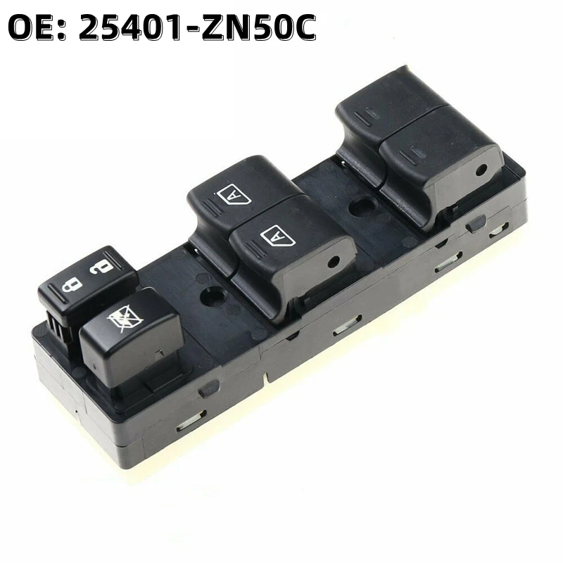 

OE: 25401-ZN50C 25401ZN50C Power Window Lifter Switch Left Driver Side Window Control Switch For 2007-2012 Nissan Altima