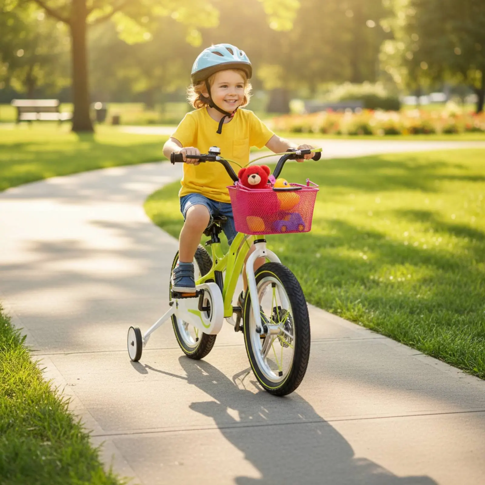 

Kids Bike Basket Easy to Install Metal Bike Basket Mesh Design for Cycling