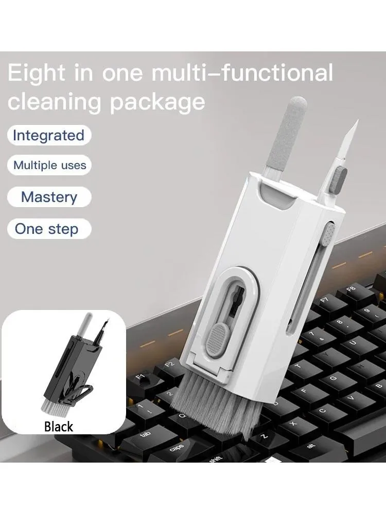 Kit de nettoyage 8 en 1, nettoyeur de clavier pour AirPods, appareil photo, outil de nettoyage de téléphone, extracteur de capuchons de touches, brosse d'écran, stylo de nettoyage d'écouteurs