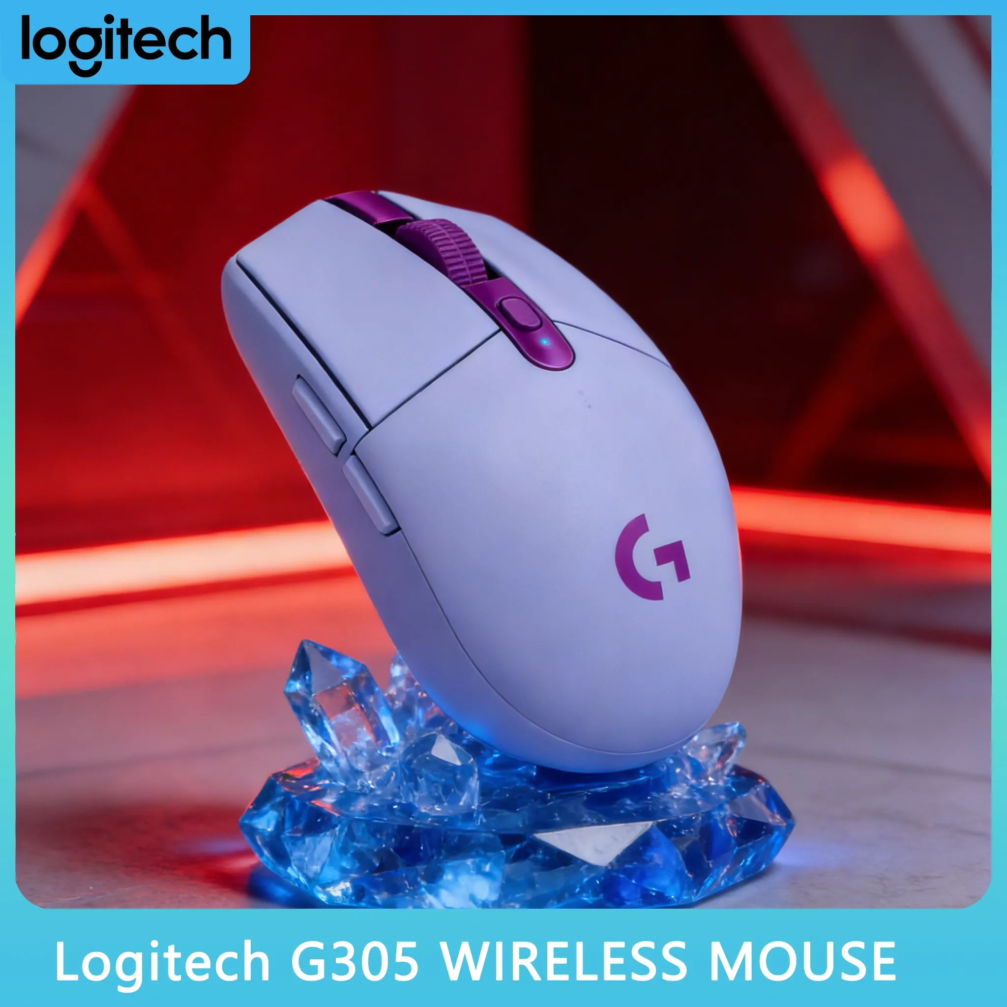 

Беспроводная мышь Logitech G304/G305 с синим цветом, сенсор HERO, ускорение 40G