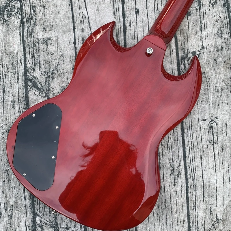 Electric guitar transparent red SGmahoganyrosewood fingerboardgood sound qualityfree delivery