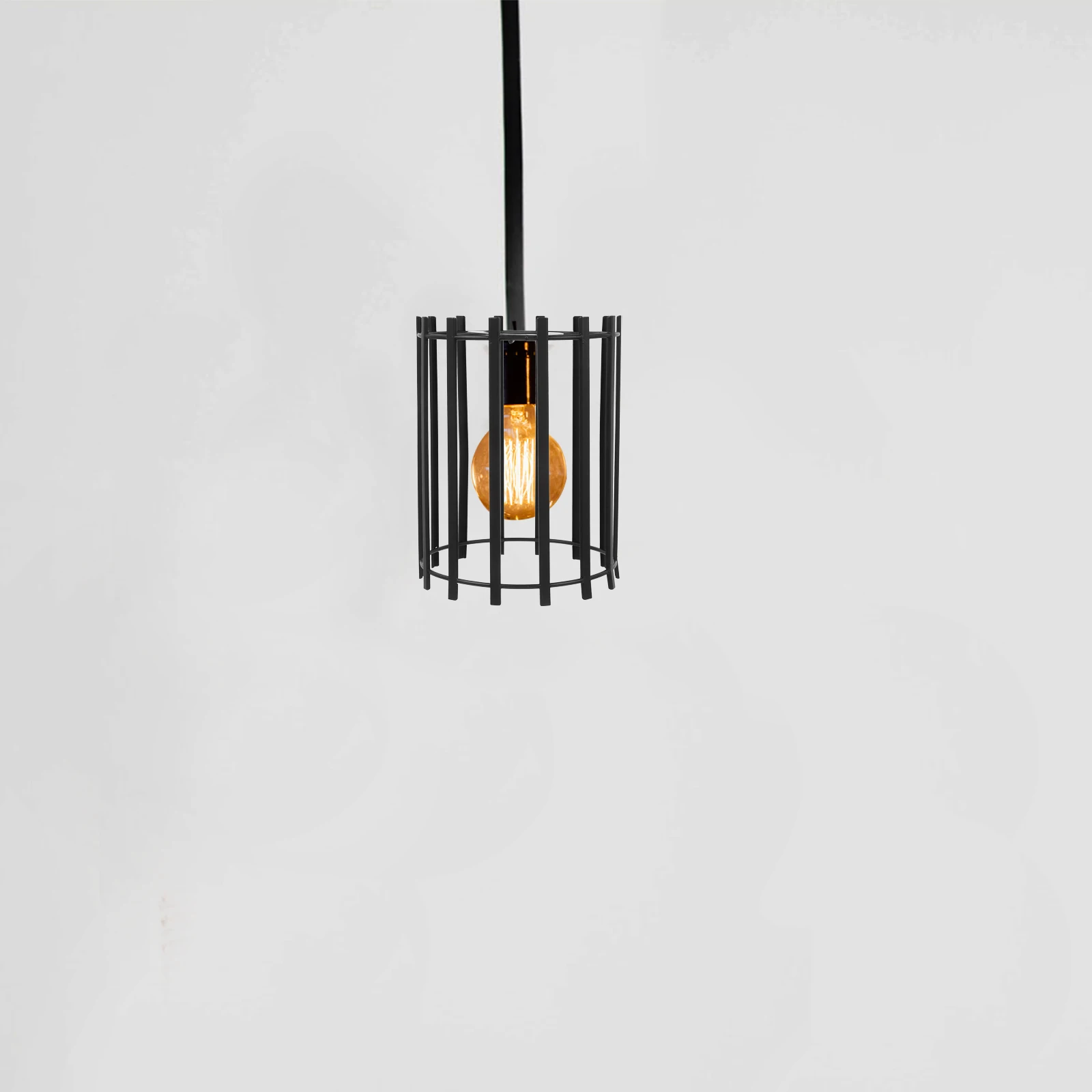 

Wire Lamp Shade Metal Industrial Light Bulb Cage Vintage Ceiling Fan Pendant Light Farmhouse Fixture Durable Iron Geometric