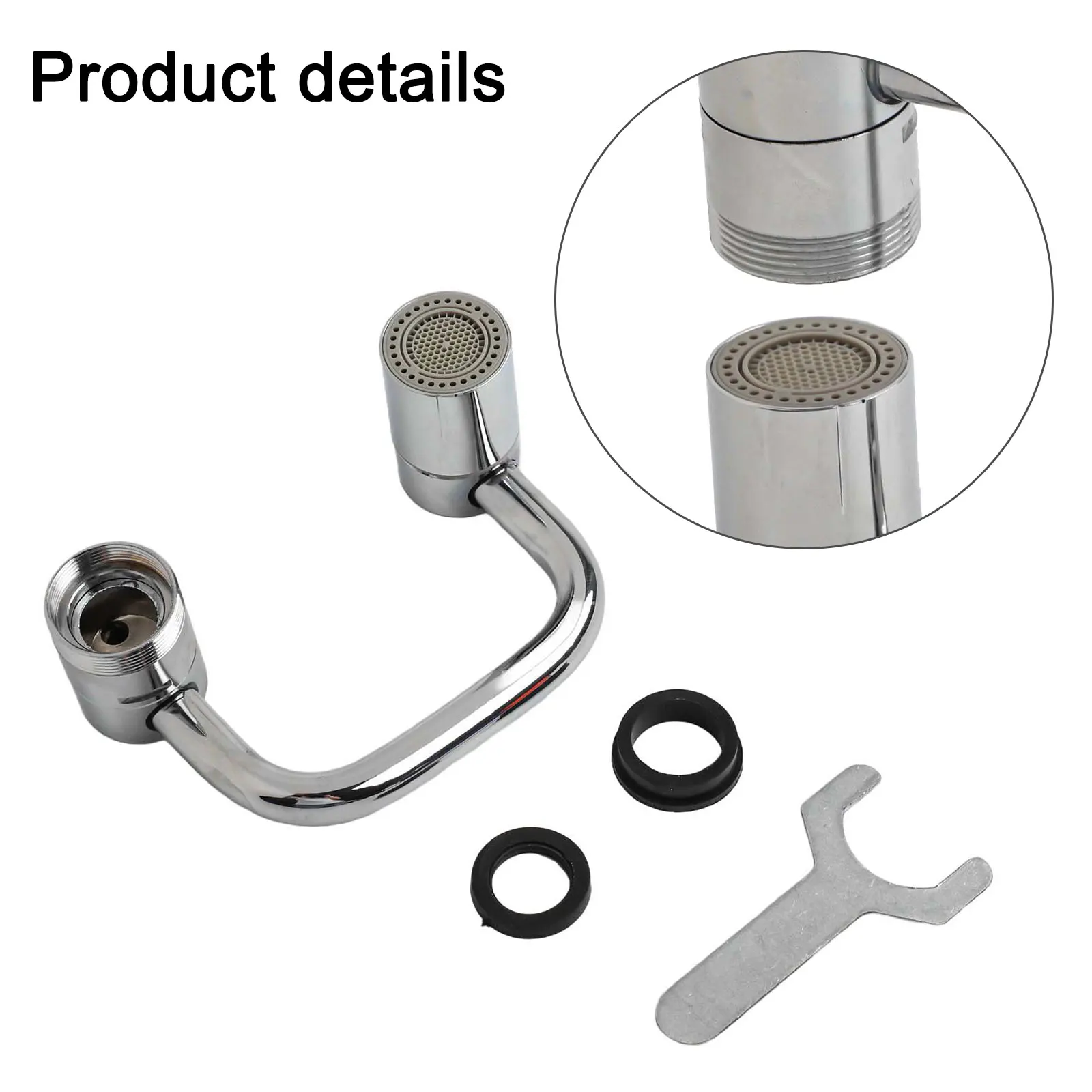 Home Improvement 10.8*5.5*4.8cm Bathroom Faucet Adjustable Height 1080 Rotation Long-Lasting Performance Metal Construction