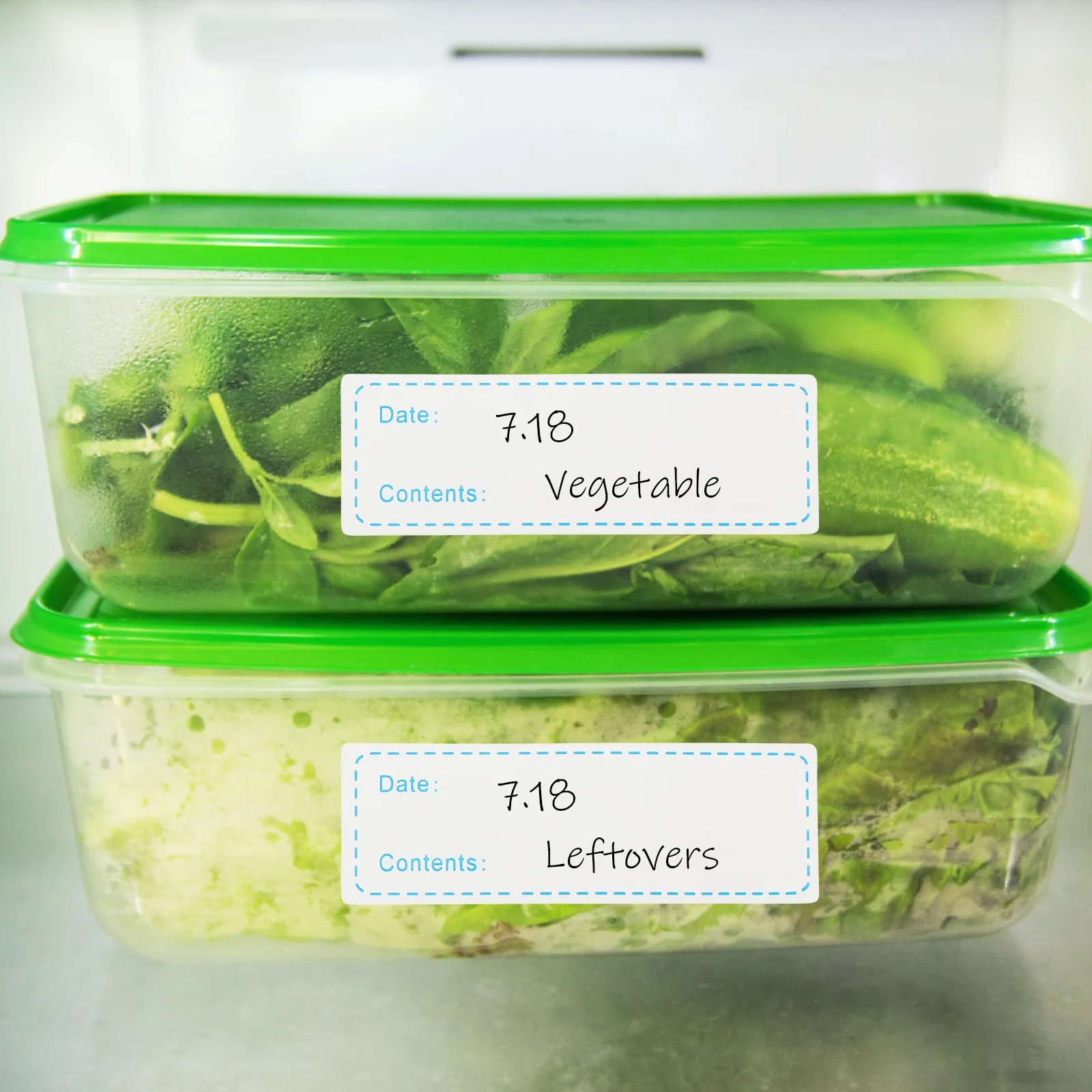 3 Rolls Kitchen Food Labels Waterproof Date Content Stickers for Food Containers Storage Bottle Label Organizer Home Use