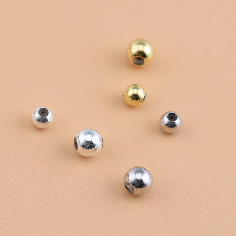 5PCS S925 sterling silver silicone positioning fixed adjustment beads handmade diy bracelet necklace jewelry