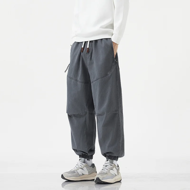 Jogger Pants Men Plus Size 9XL Straight Fashion Casual Solid Color Stretch Waist Trousers Male Big Size 9XL