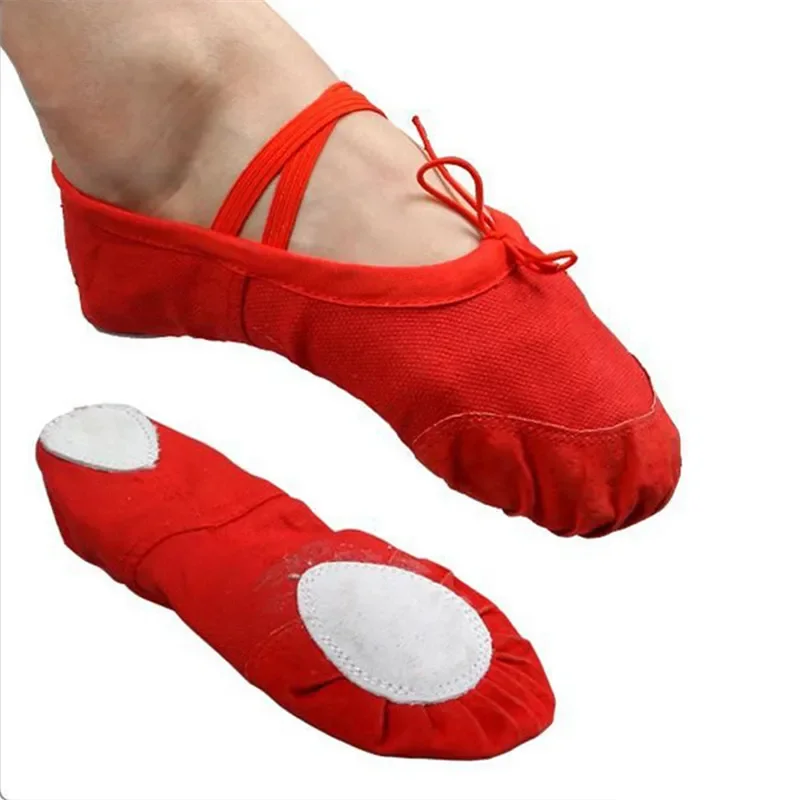 Zapatos para niñas, zapatos de Ballet de baile de suela blanda para niños, adultos, mujeres, zapatos de lona transpirables para practicar gimnasio, Yoga y danza