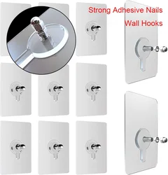 10/20Pcs Strong Adhesive Nails Wall Hooks Poster Screw Stickers Wall Hook Seamless Kitchen Bathroom Screw Hook Hanger Supplies