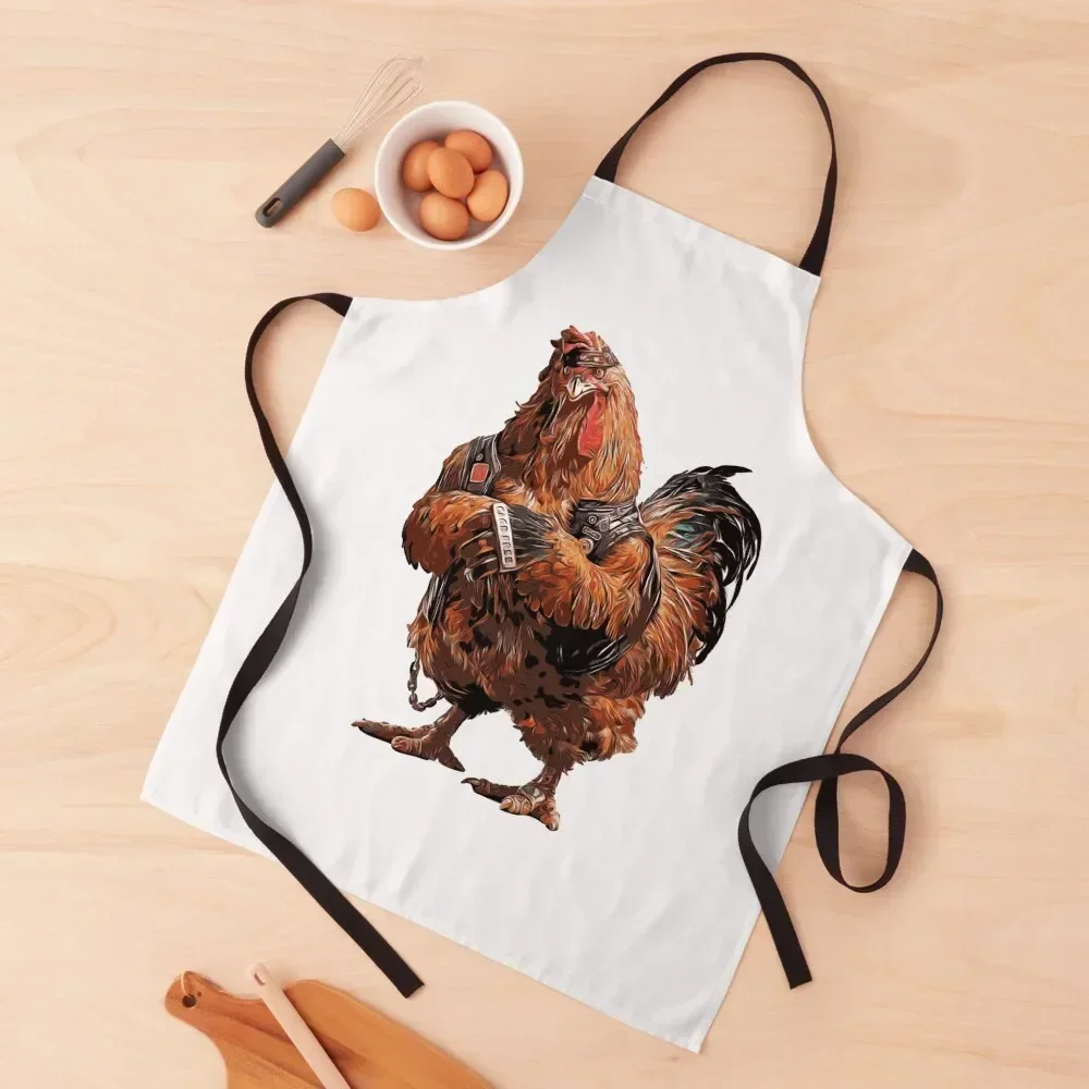 

Badass rooster Apron Utensils For Kitchen For Cooking Costume Waiter Ladies Apron