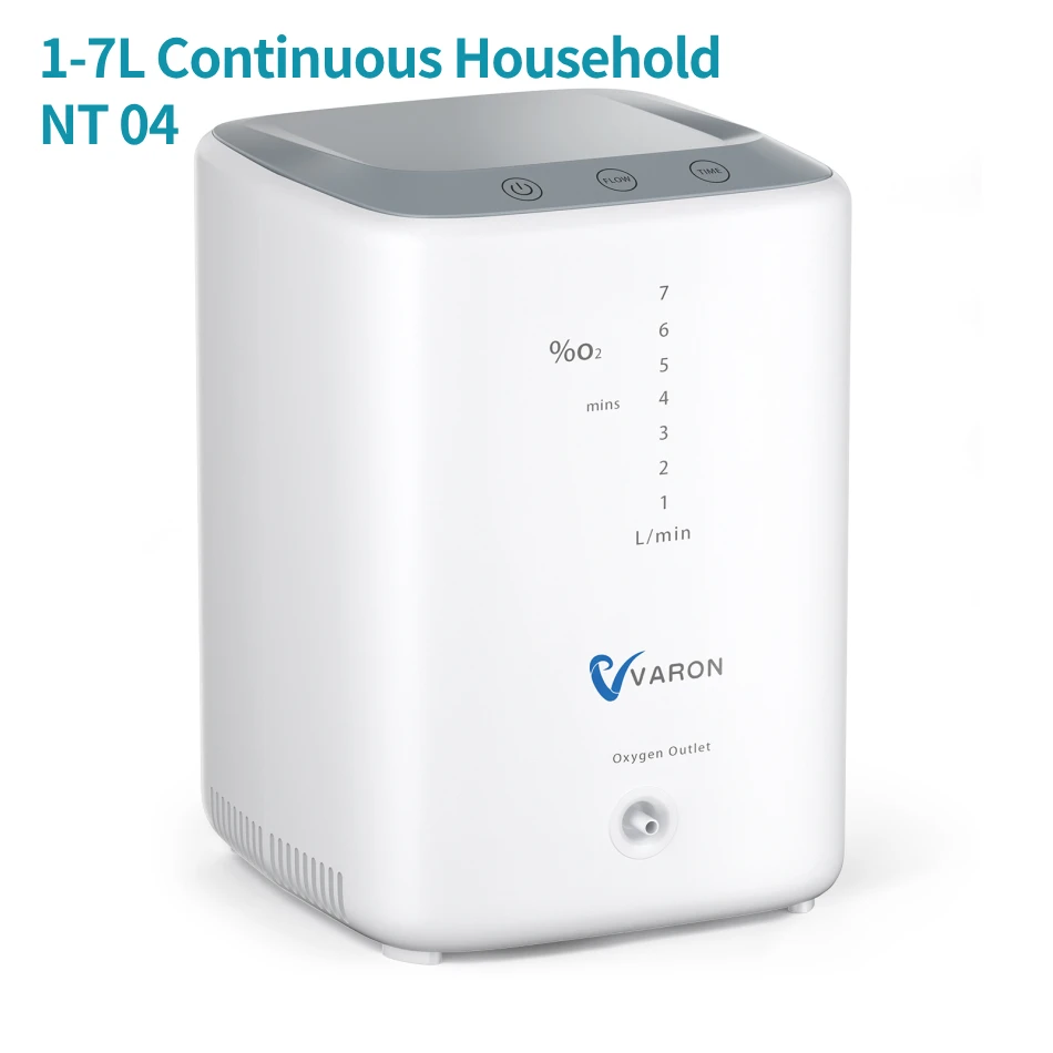 Varon 1-5L/Min 1-7L/Min 5L Zuurstofconcentrator Thuis reizen Gebruik 90% Luchtreiniger Pulsstroom en Continue Medische Zuurstofmachine