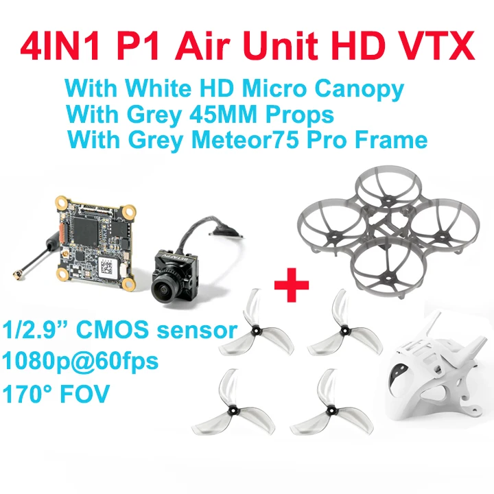 

BETAFPV P1 Air Unit HD VTX 1/2.9” CMOS Sensor With HD Camera Micro Canopy For BETAFPV Meteor75 Pro P1 Brushless Quadcopter