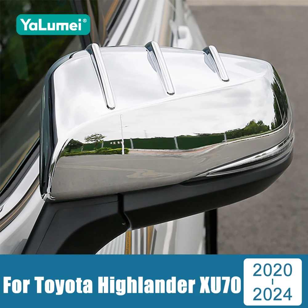 

Для Toyota Highlander Kluger XU70 2020 2021 2022 2023 2024 гибридный ABS автомобильное зеркало заднего вида, боковая молдинговая крышка, наклейки