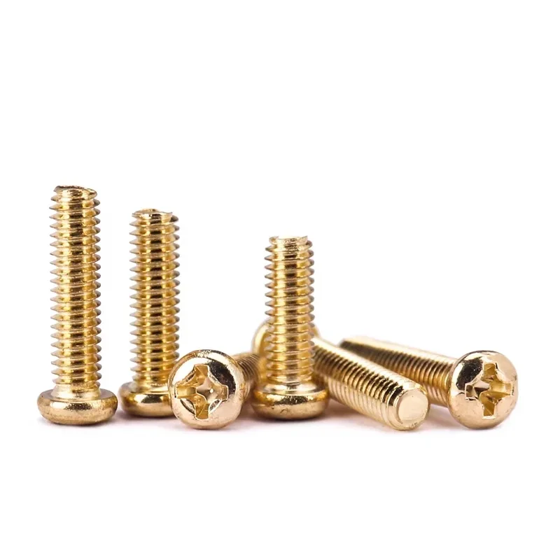 Vergoldete Kreuzschlitzschrauben aus Kohlenstoffstahl mit rundem Kopf, M3, M3,5, M4, metrische Bolzenlänge 4–20 mm – Detail 5