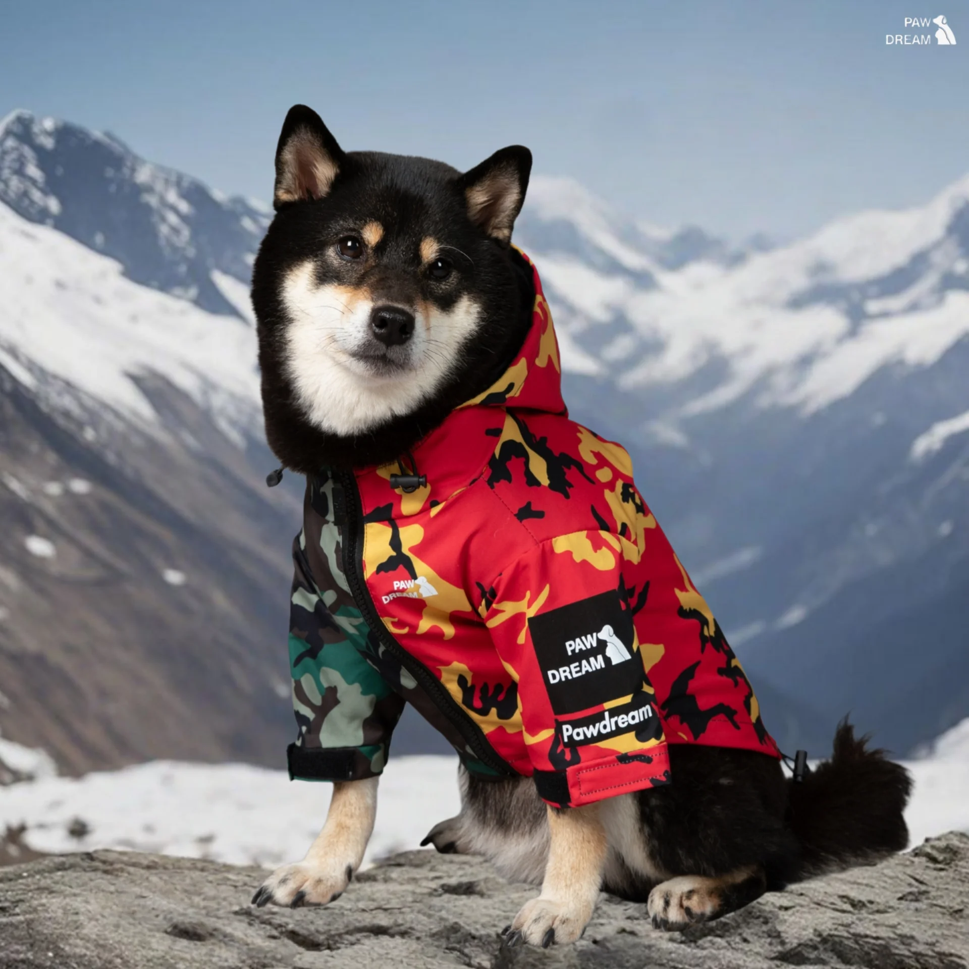 

Dog clothes thickened waterproof jacket windproof camo raincoat for pets daily outdoor wear warm coat Costume for dog apparel