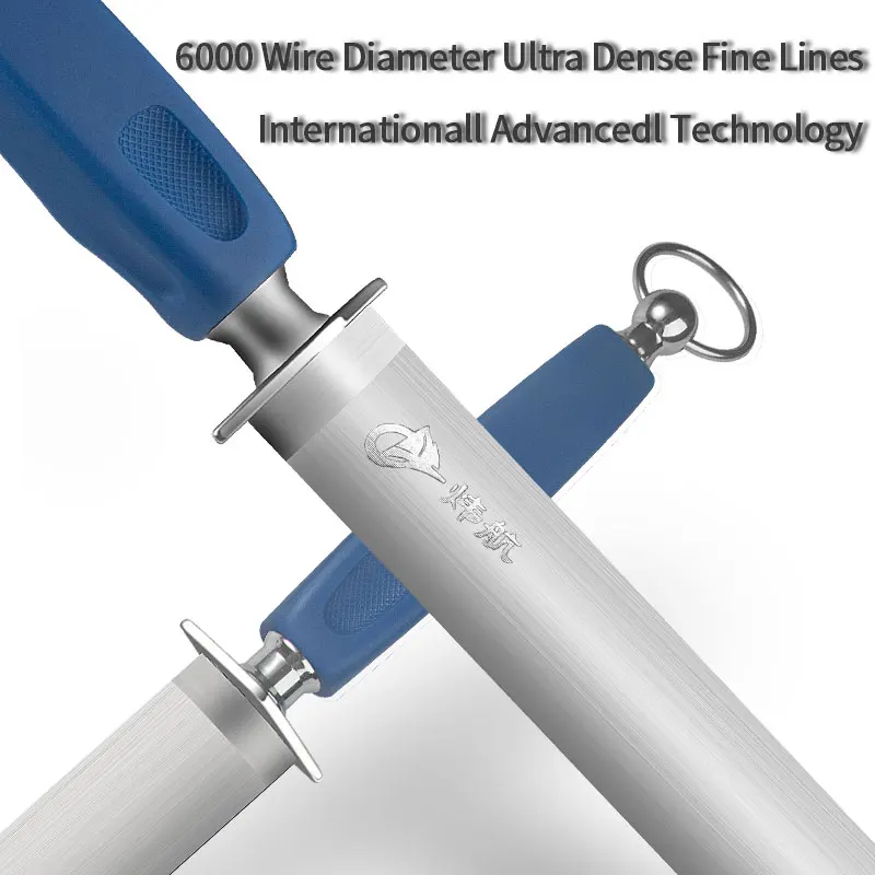 6000 Wire Diameter Fine Grained Sharpening Stick, Sharpening Stick for Kitchen & Butcher Knives, Manual Knife Sharpener Tool