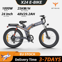 ENGWE X24 Folding E-bike 1000W Motor 48V29.2AH Lithium Battery Electric Bicycle 24 Inch Snow Tire City Commuting Adult Ebike