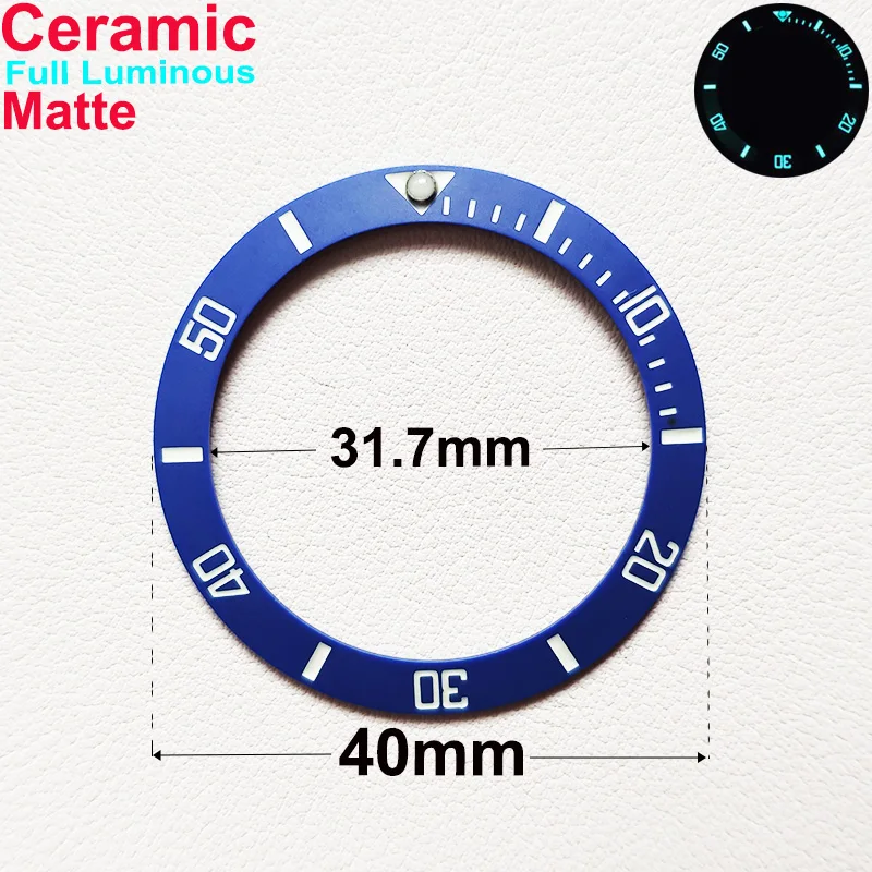 40mm * 31,7mm Keramik-Uhrenlünetteneinlage Passend für 42mm bis 44mm Taucher-GMT-Yacht-Sea-Dweller-Uhrengehäuse Uhrenring-Zubehör – Detail 36