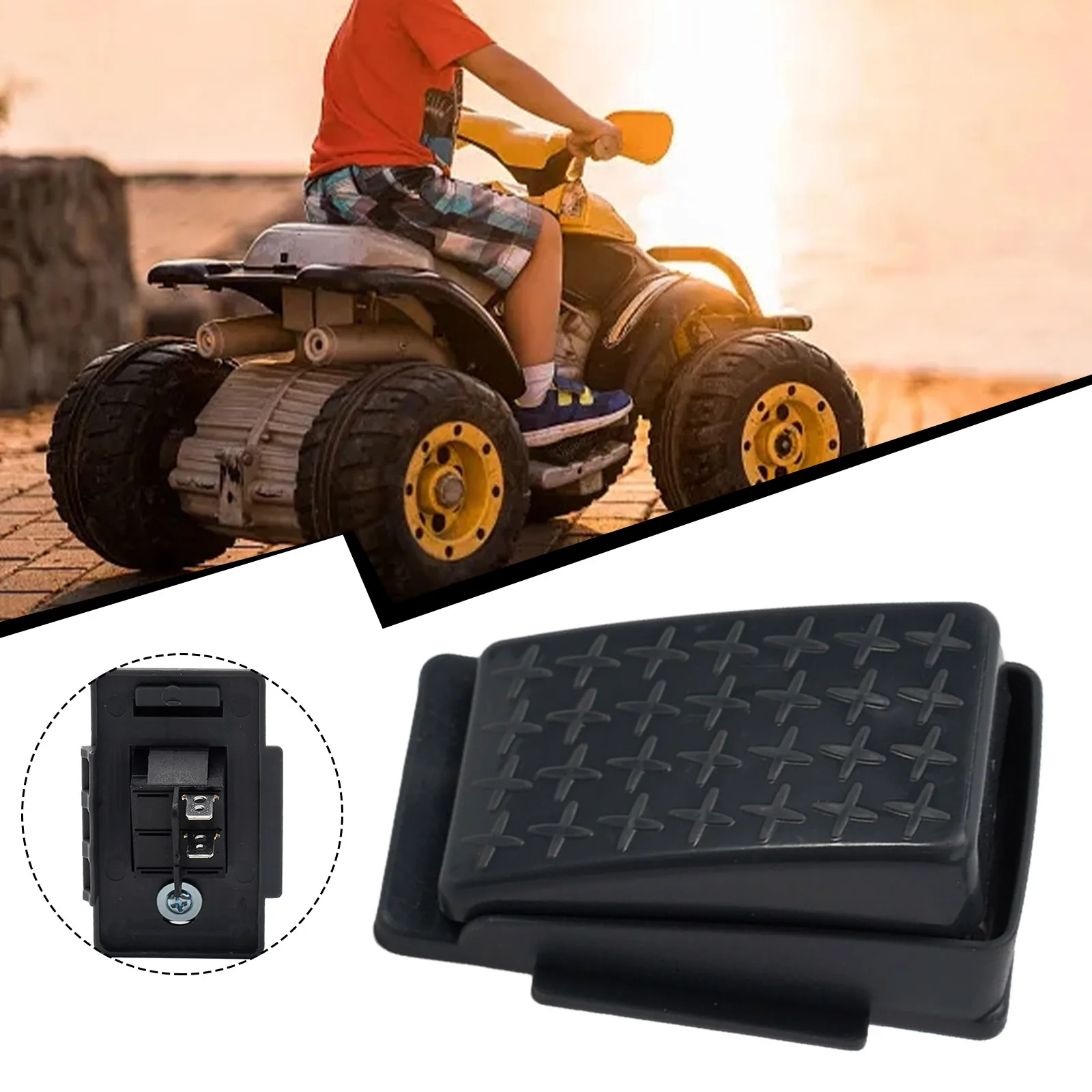 

6V/12V Kids Ride On Car Wheels Power Accelerator Foot Pedal Switch Reset-Control Children's Electric Toy Car Replacement Parts