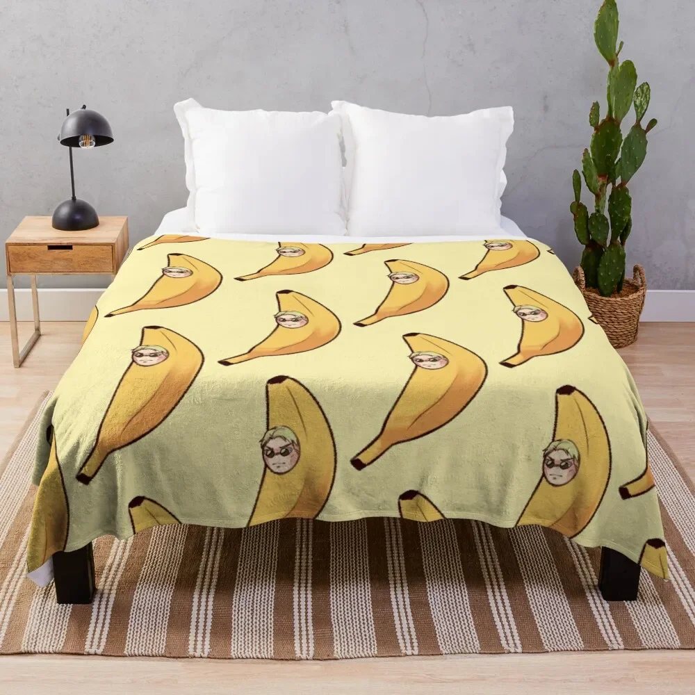 

banana nanami Throw Blanket Camping anime Blankets