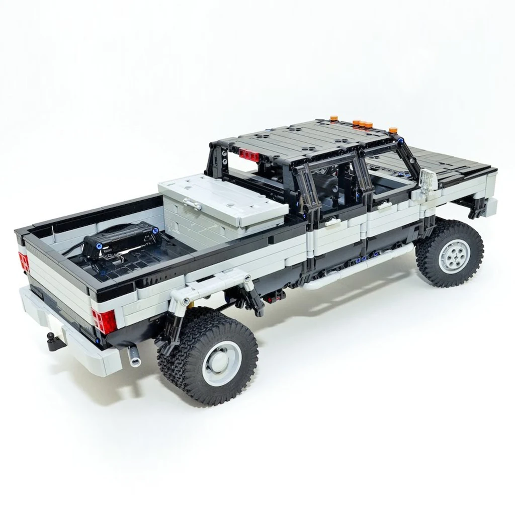 MOC-26919 Silverado-1986 K30 dually 4X4 remote control motor lithium battery electric toy assembled building block car model