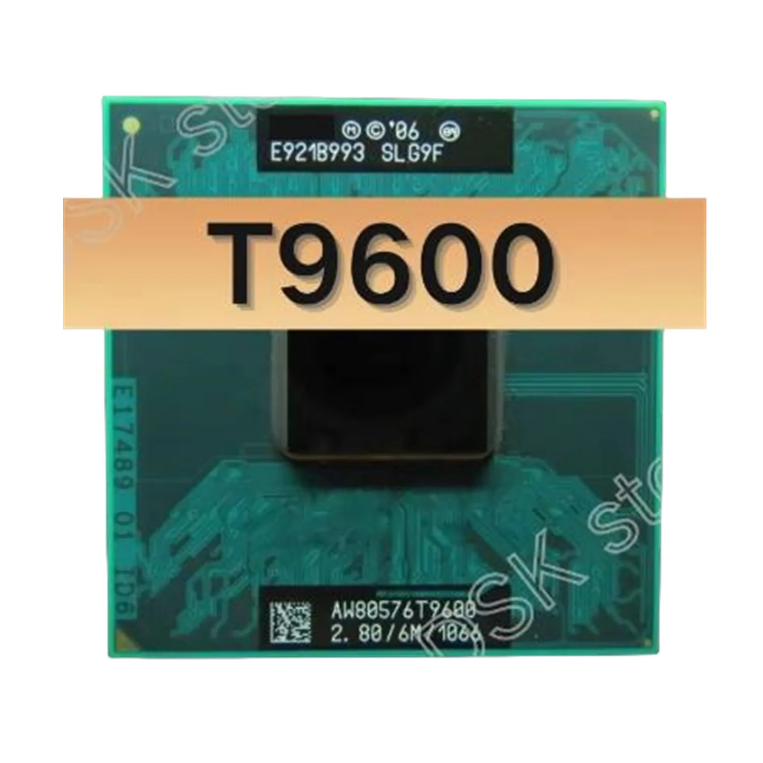 Процессор для ноутбука Core 2 Duo T9600 SLG9F SLB47 6M кэш/2,8 ГГц/1066/двухъядерный процессор для ноутбука PGA478 GM45 PM45