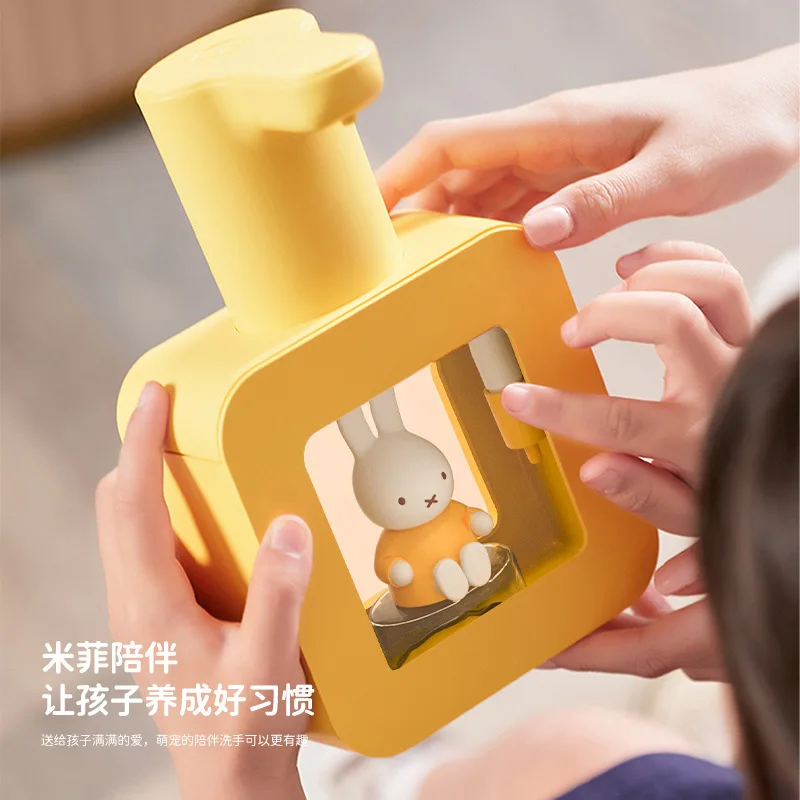 Kawaii Miffy Smart Automatic Sensor Hand Sanitizer Wall-mounted Cute Soap Dispenser Christmas Gift Toy