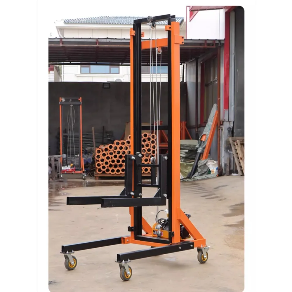 Electric brick loading machine mobile lift construction site loading machine fire pipe installation hoist fully automatic